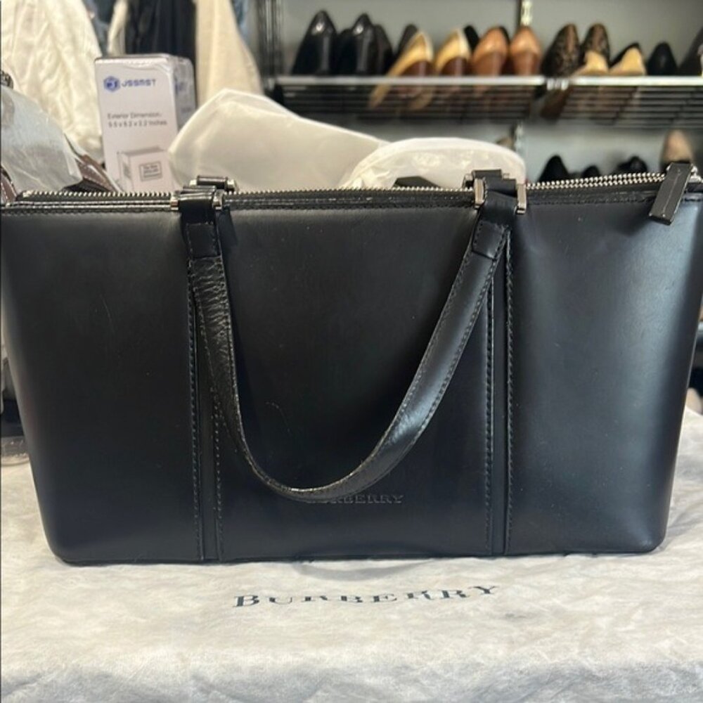 Burberry Black Leather Tote
